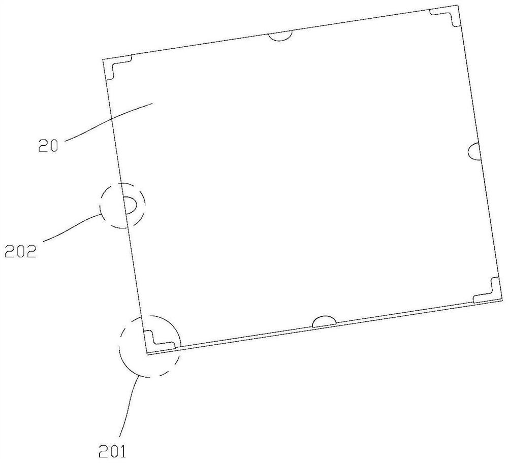 Structure for solving splicing height difference between single modules by post-processing PCB (Printed Circuit Board) substrate