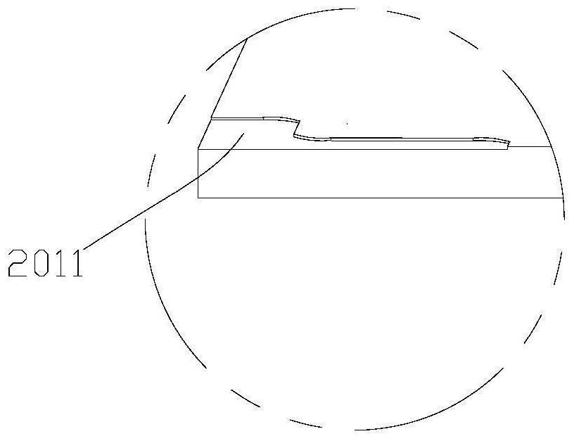 Structure for solving splicing height difference between single modules by post-processing PCB (Printed Circuit Board) substrate