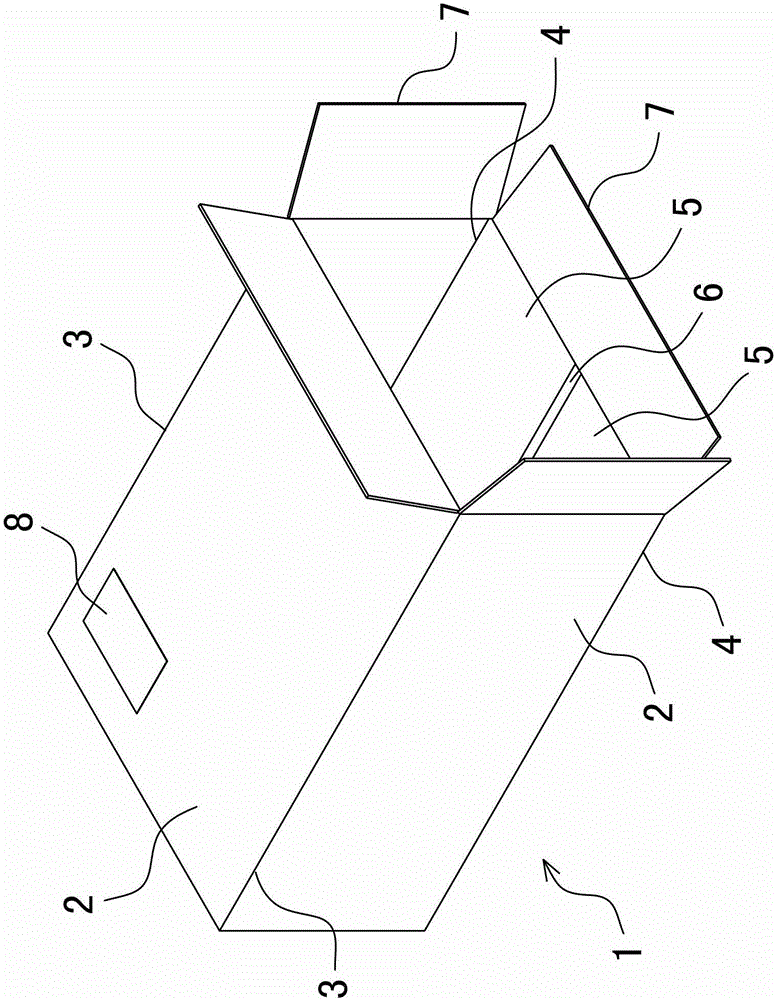 Cigarette carton packaging case and manufacturing process thereof