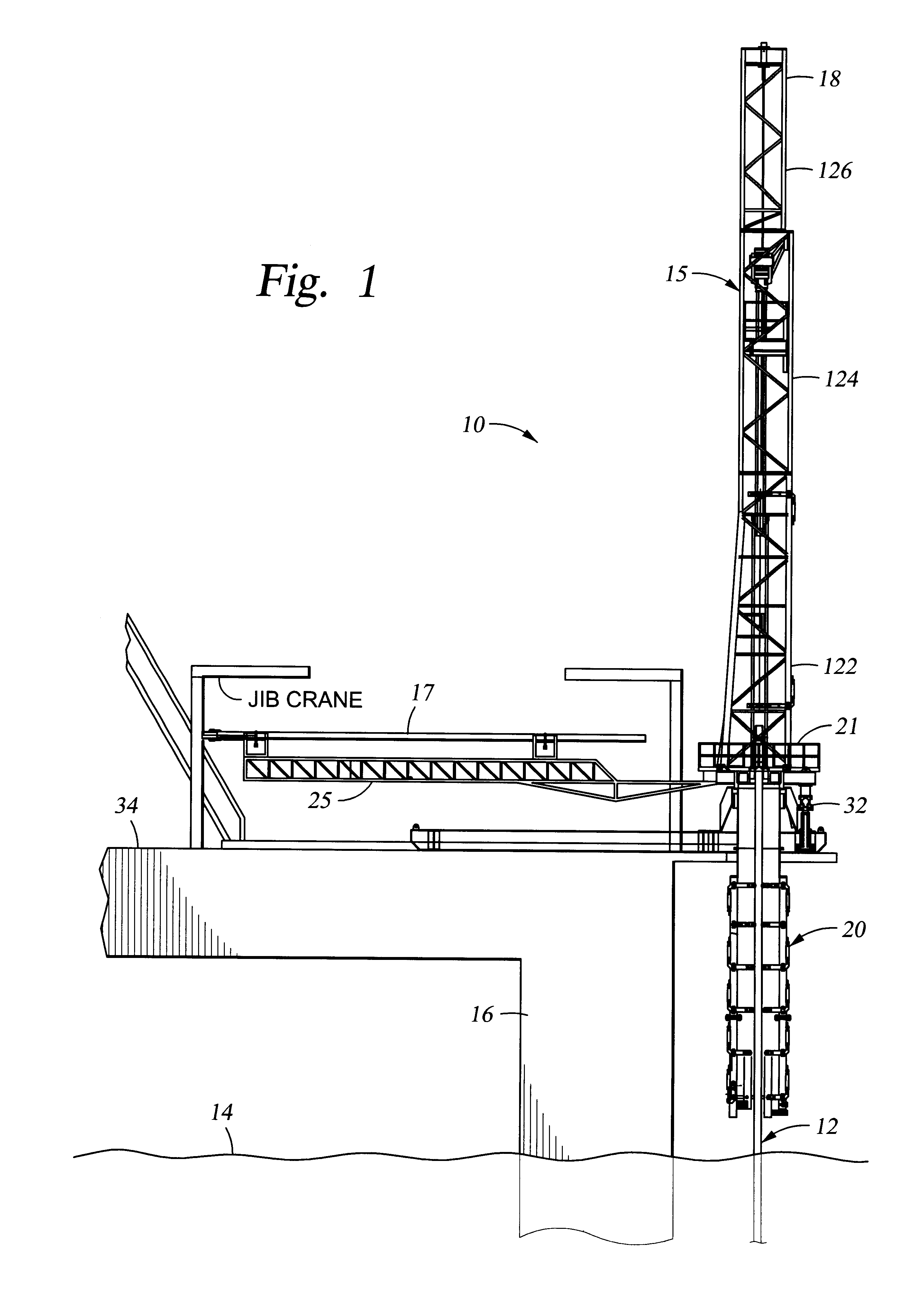 Apparatus for deploying an underwater pipe string