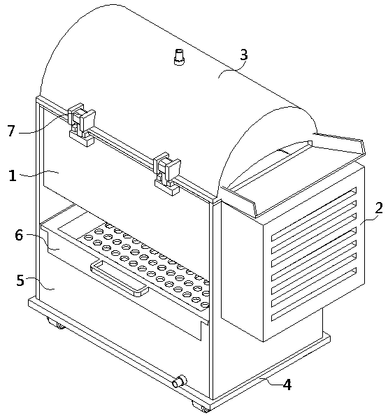Potato cleaning device for agricultural product production and processing