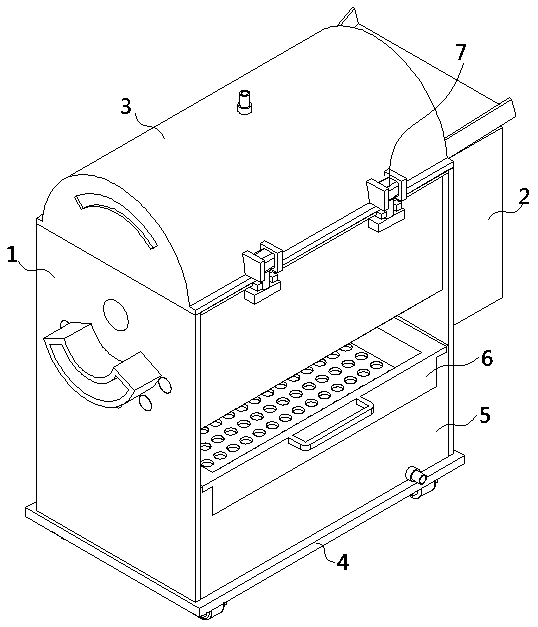 Potato cleaning device for agricultural product production and processing