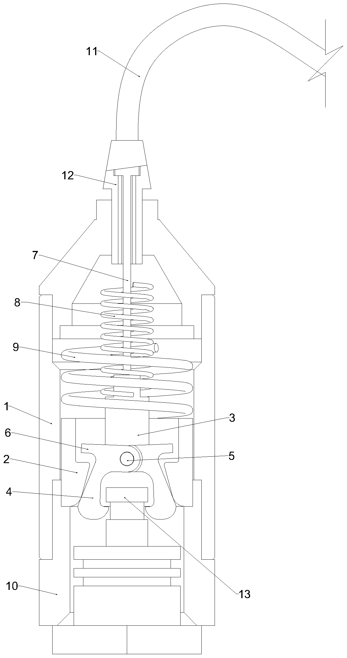 Spring pin dismounting device