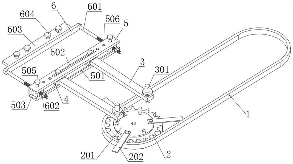 A stroke control mechanism of a catenary conveying device