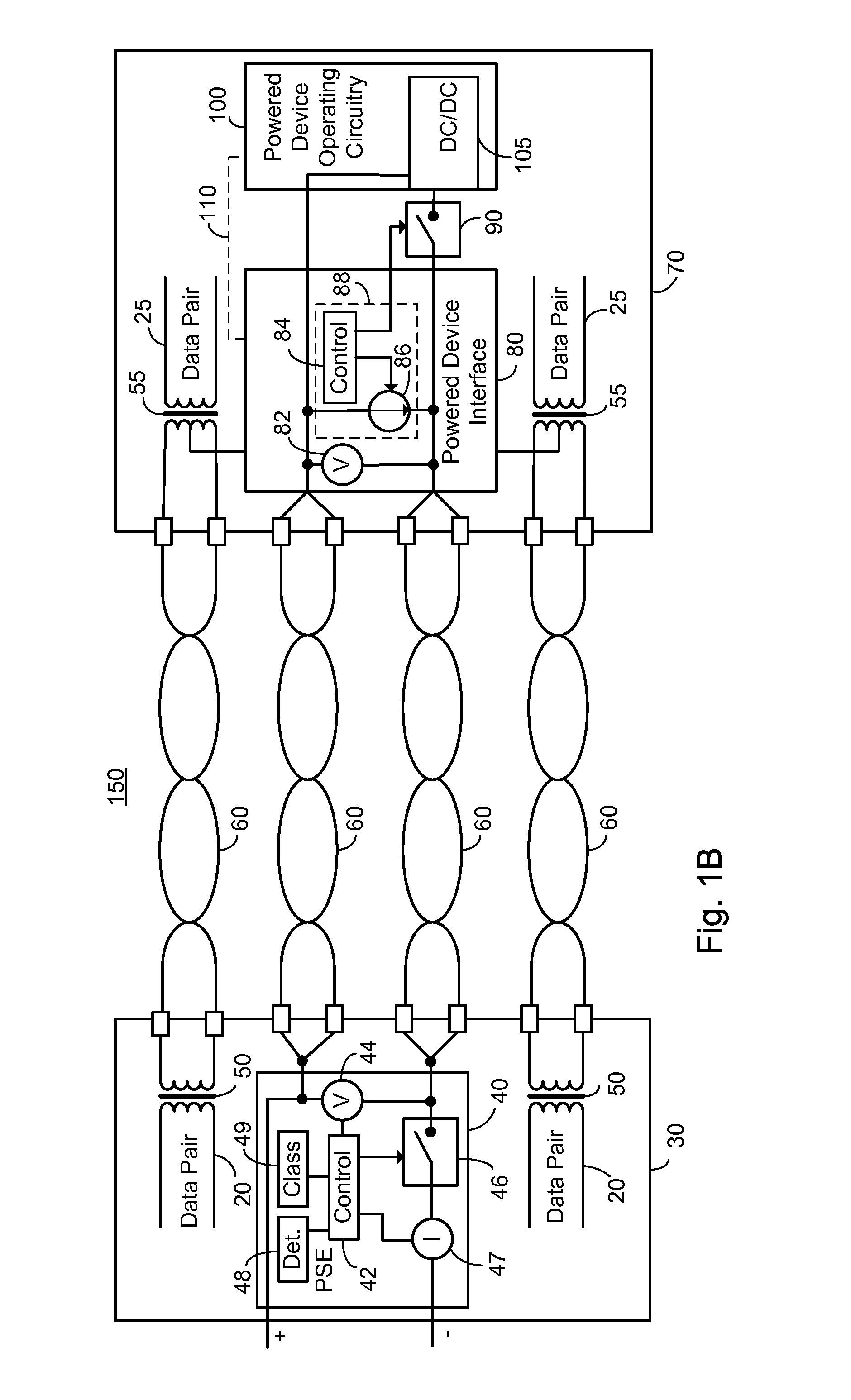 Determination of effective resistance between a power sourcing equipment and a powered device
