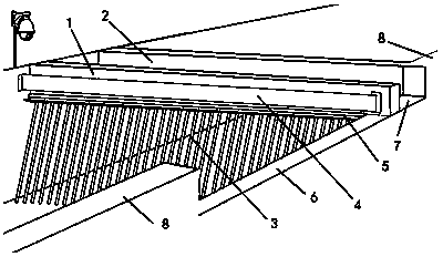 Automatic oblique suspension water-blocking overflow impurity removal device