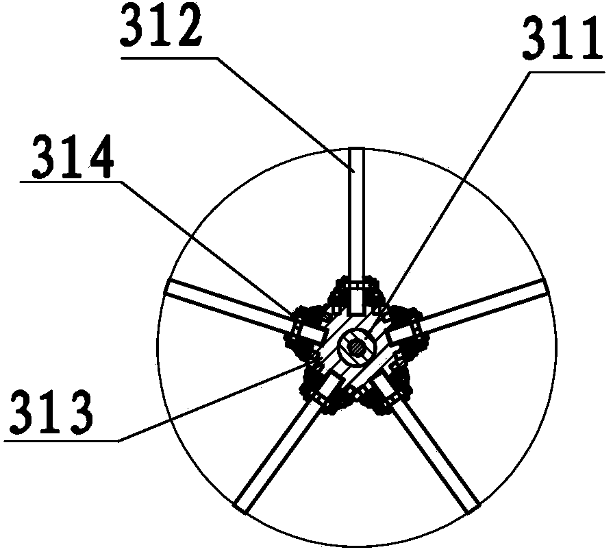 Inner-hole sweeping and grinding device for ingot molds