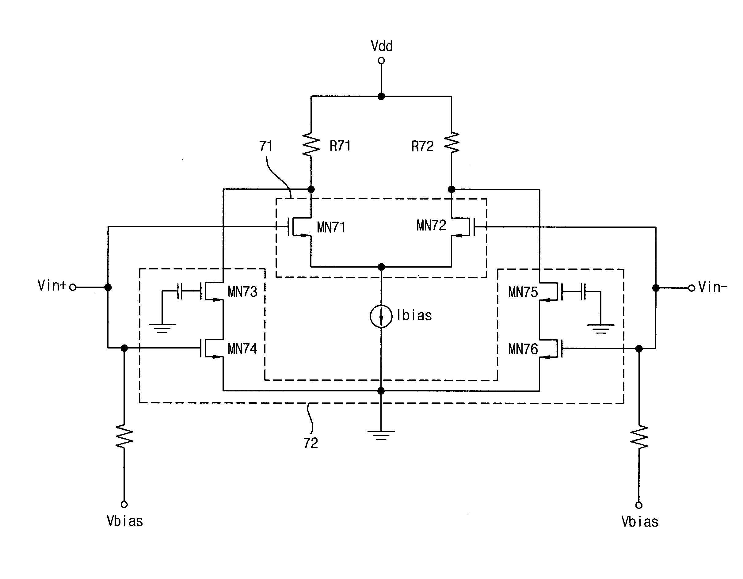 Differential amplifier circuit and mixer circuit having improved linearity