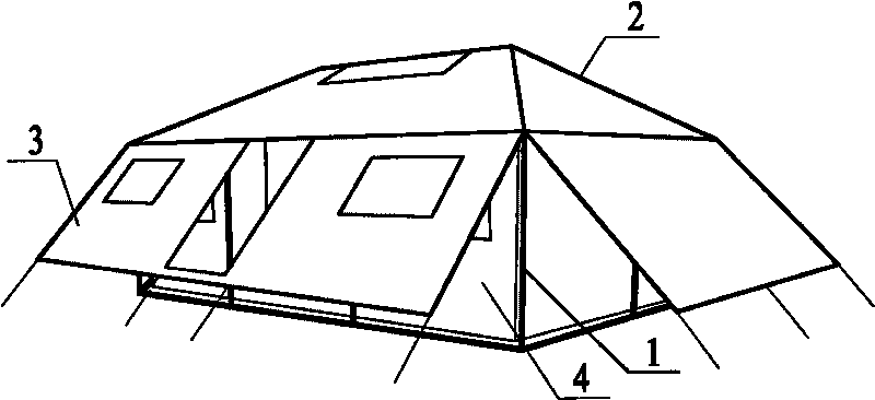 Frame type nomadism tent with inner air interlayer