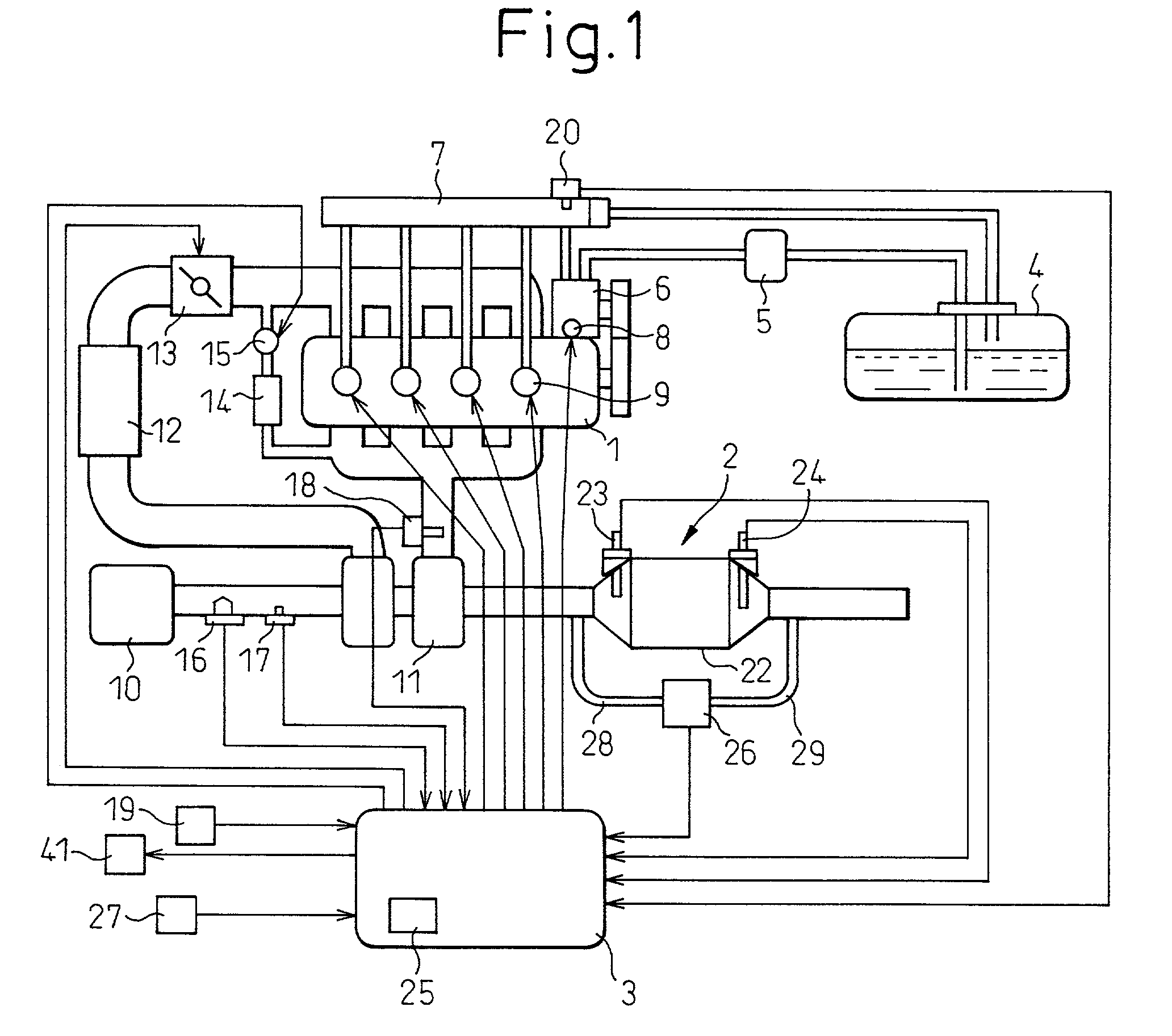 Device for purifying exhaust gas of engines