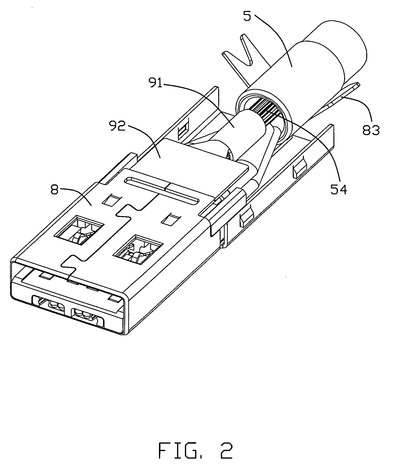 Cable assembly having enhanced interconnection device thereof