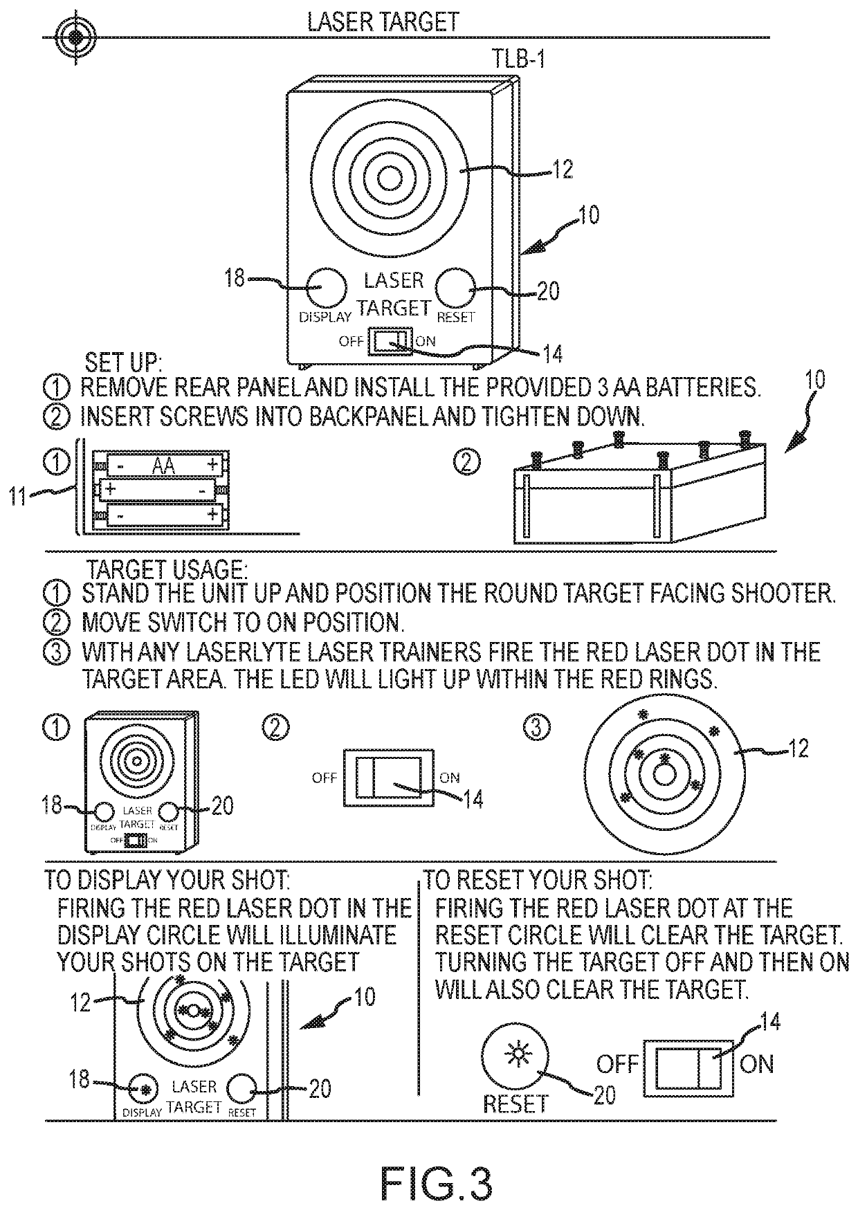 Laser activated moving target