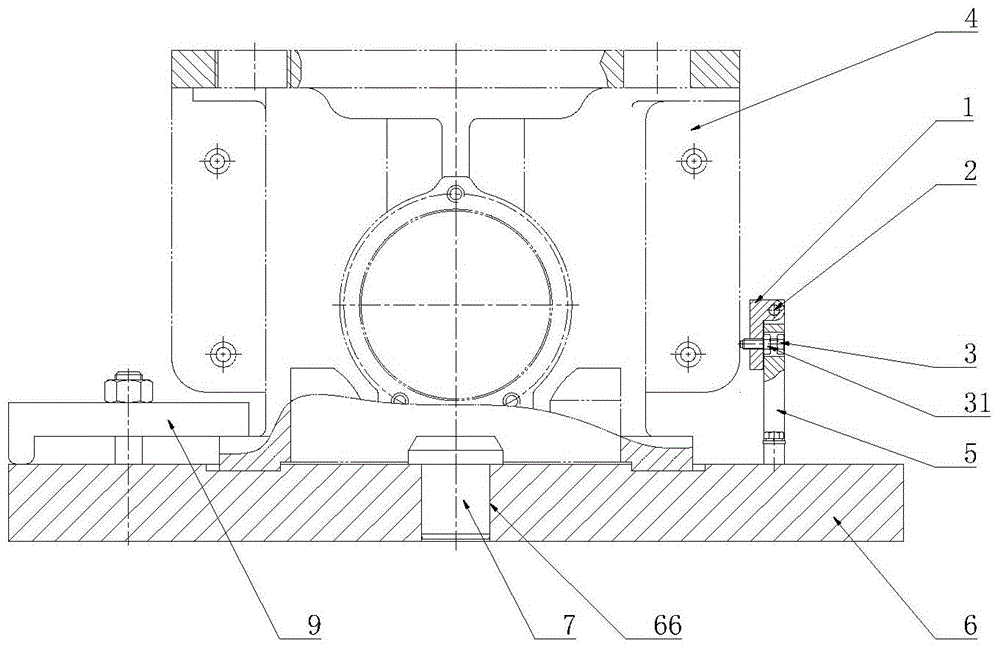 Clamp special for machining pump body of marine water-jet propulsion pump