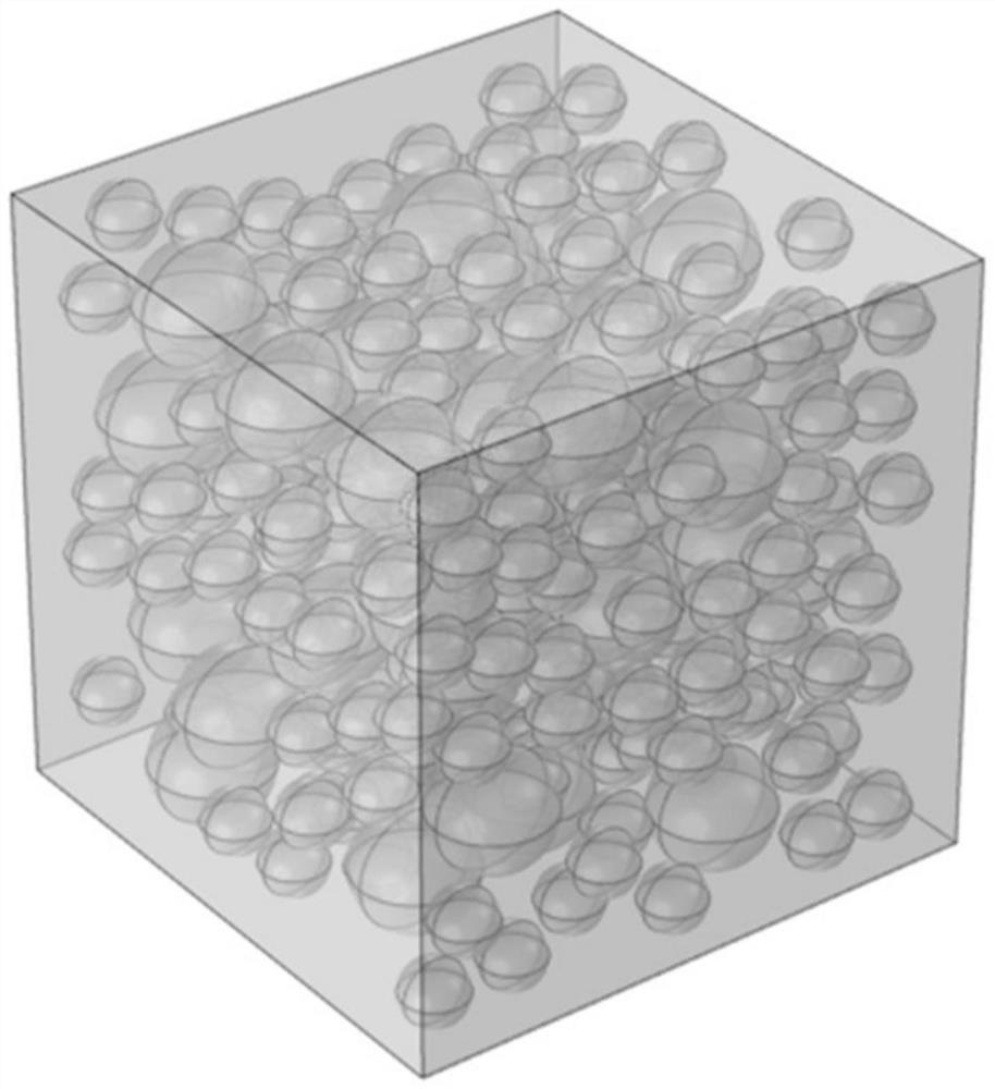 Three-dimensional random aggregate grid mapping division method based on Comsol Multiphysics