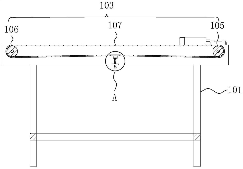 An induction conveying device and a conveyor