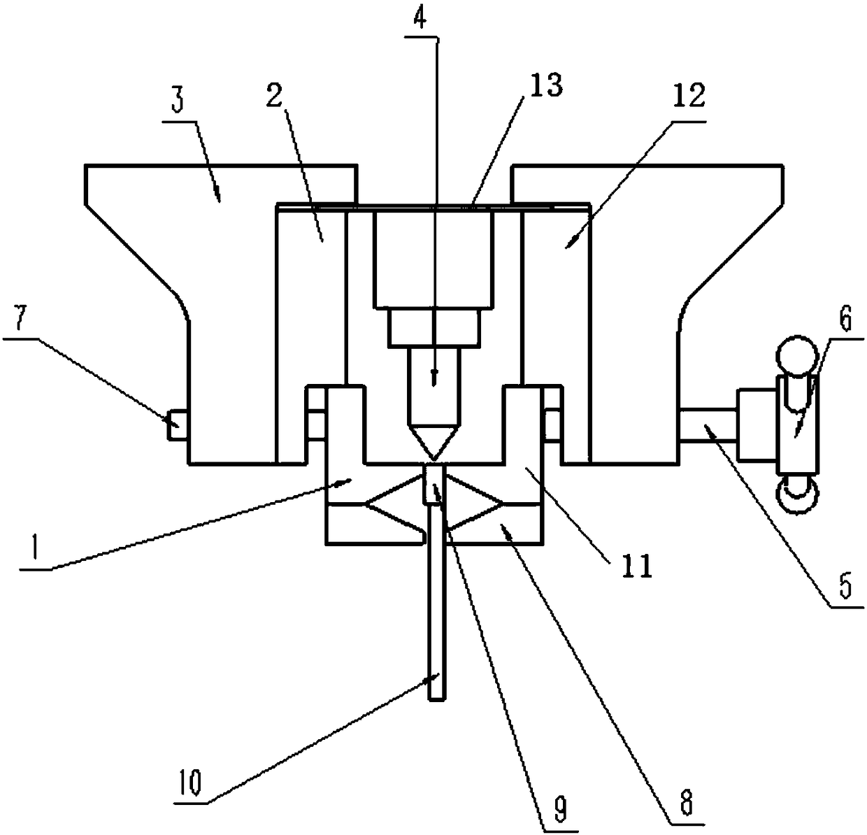 A device and method for welding a diamond segment