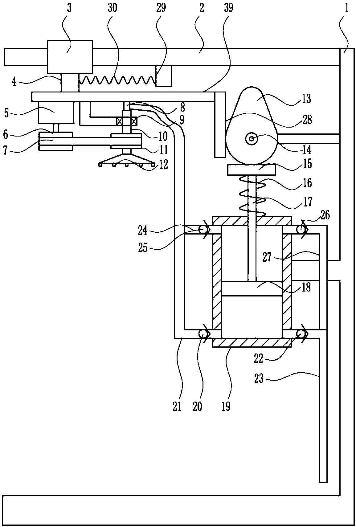 Part surface paint spraying device for automobile manufacturing