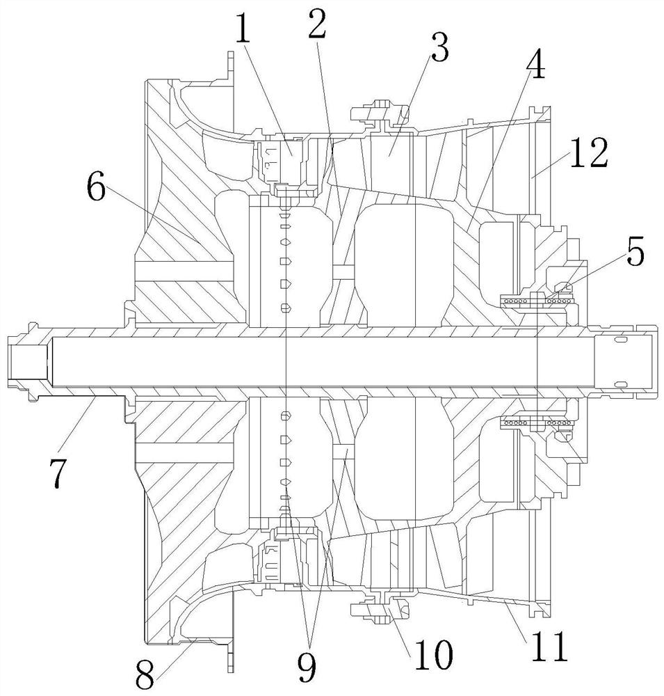 A two-stage axial flow compressor