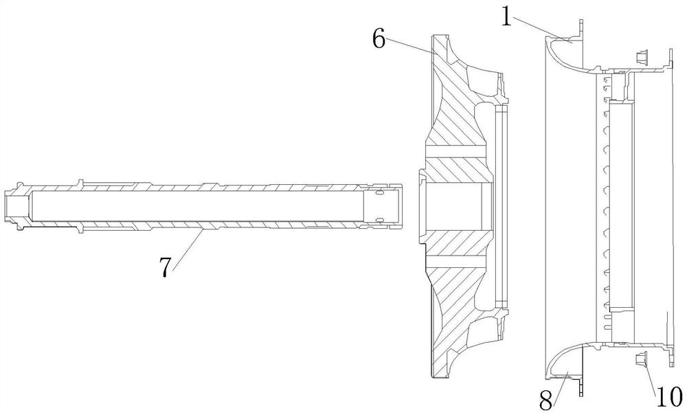 A two-stage axial flow compressor