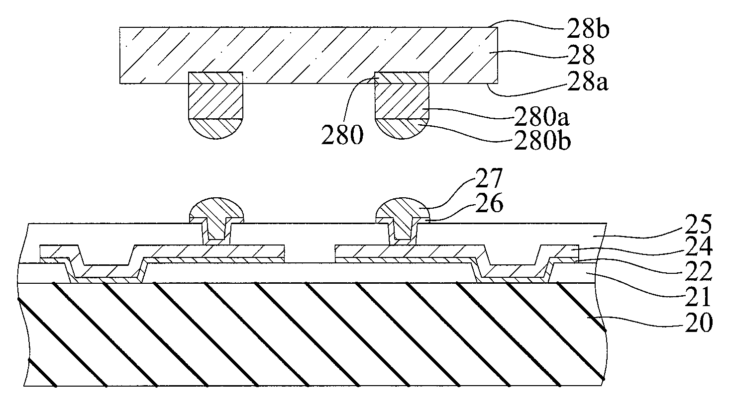 Fabrication method of wafer level semiconductor package and fabrication method of wafer level packaging substrate