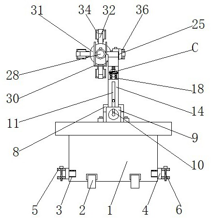 A shield cutter head cleaning device for tunnel crossing anchor cable construction by shield method