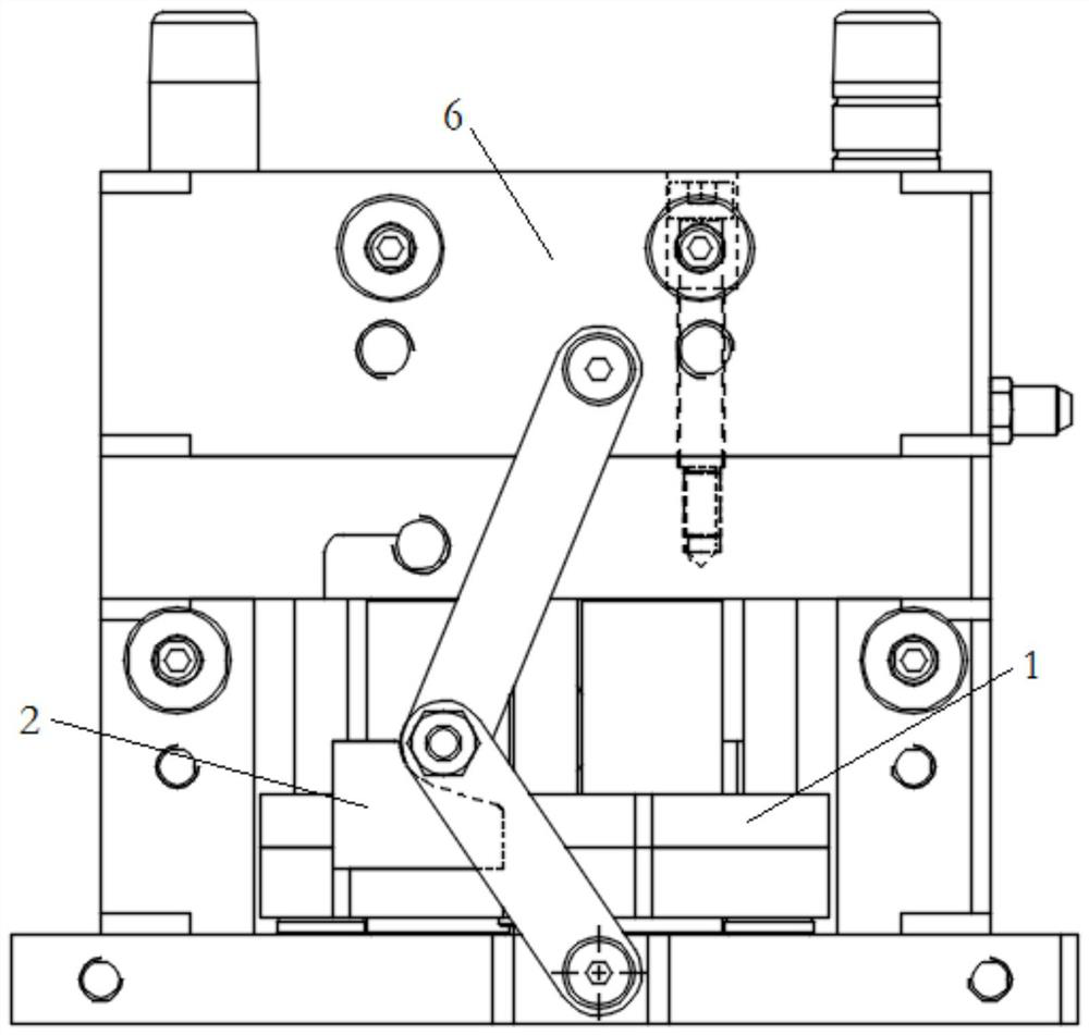 Injection mold slider-crank secondary ejection structure
