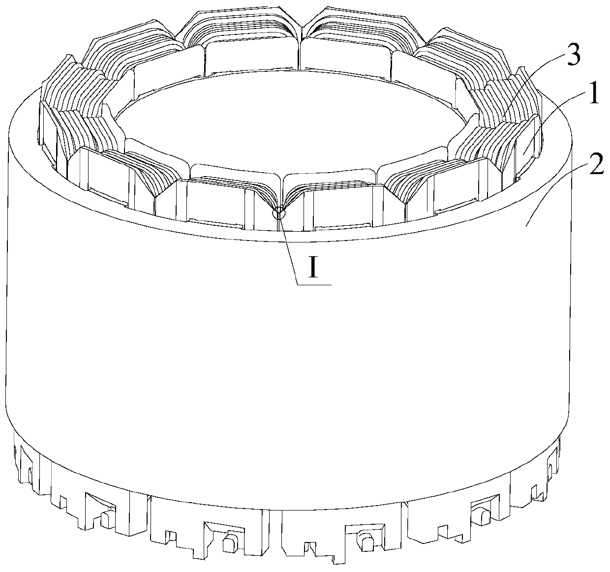 Insulating framework and motor