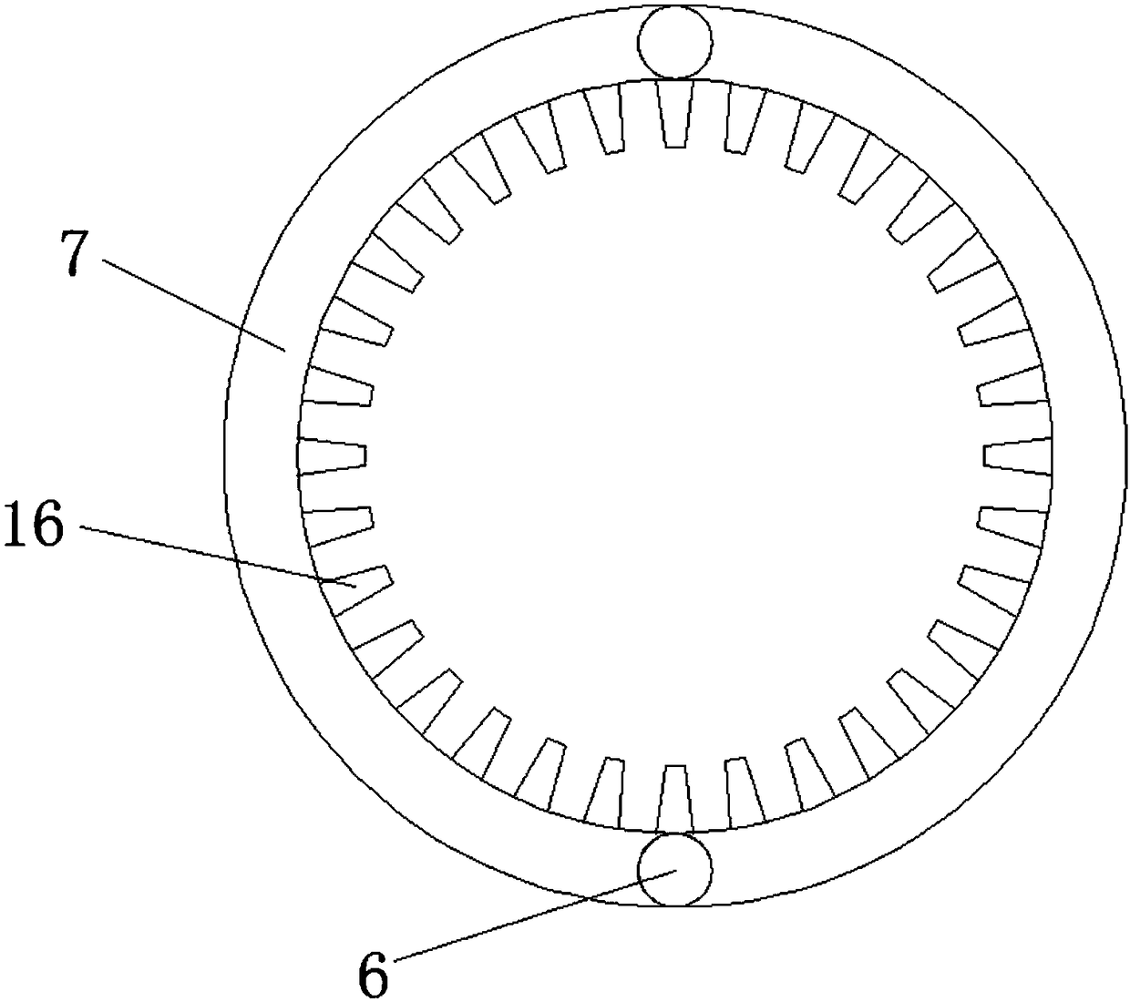 Motor pump component rust removal device