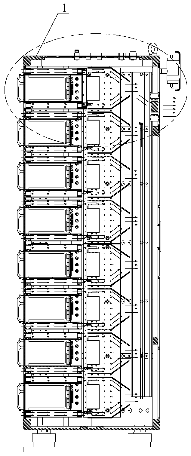 Navigation electronic cabinet with uniform air design