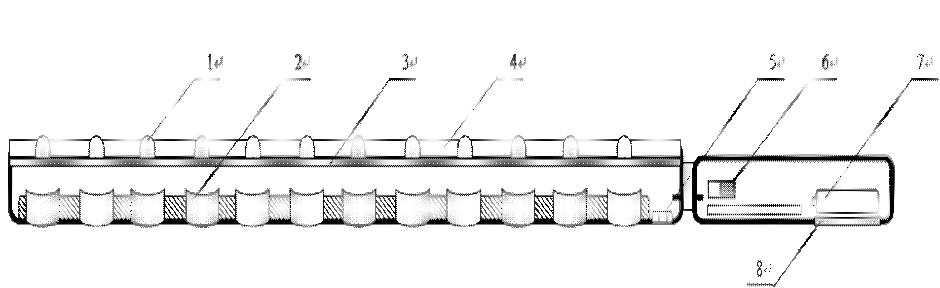 Handheld detector for penetration of metallic foreign bodies in automobile tire