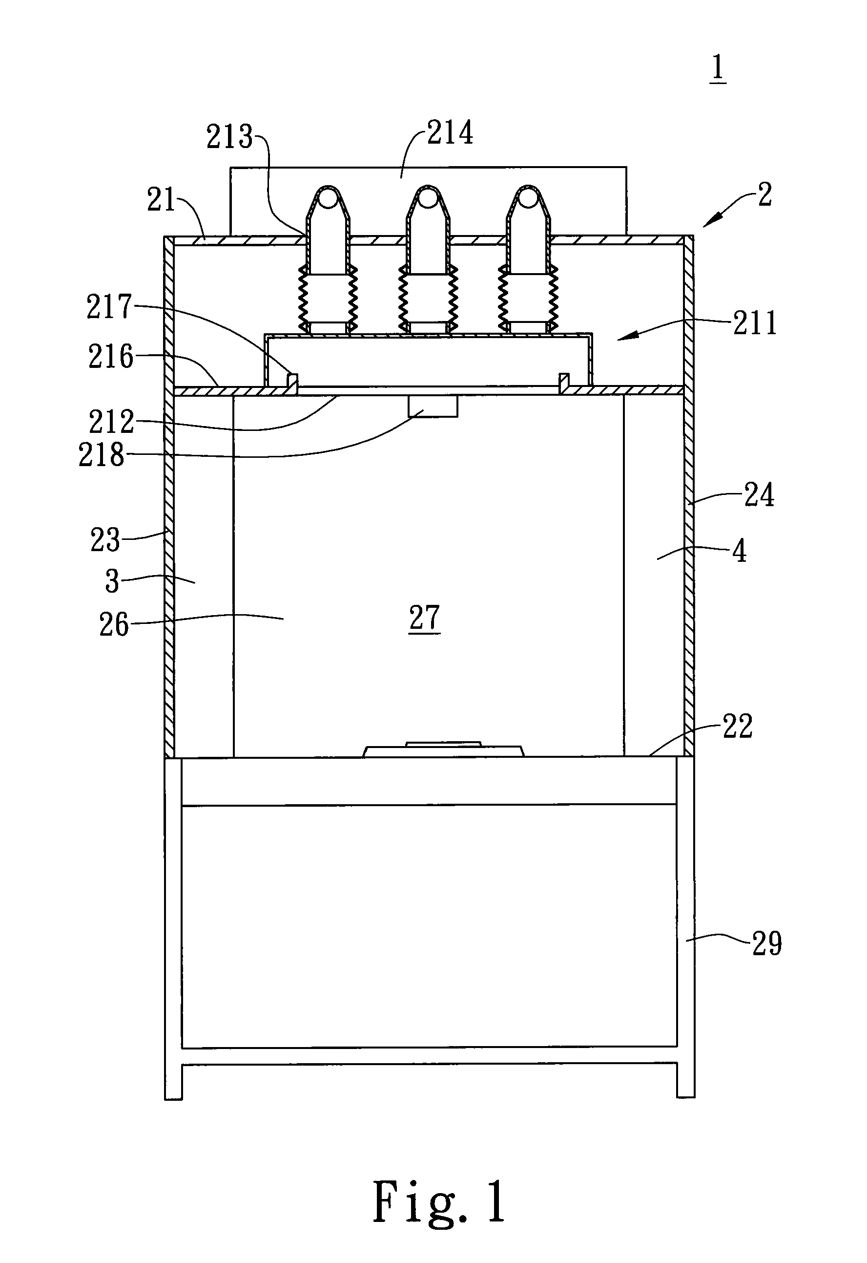 Exhaust device having deflection plates
