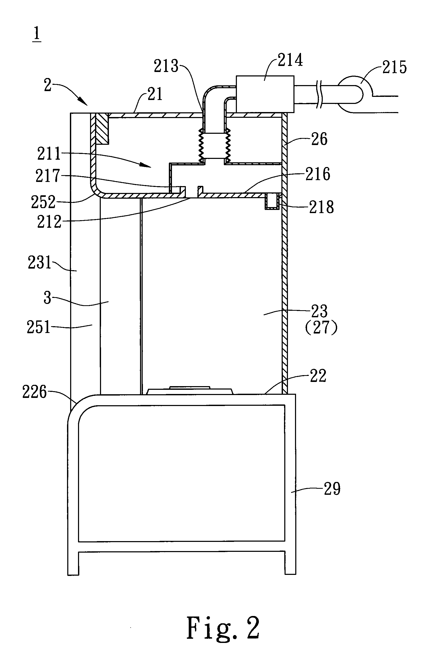 Exhaust device having deflection plates