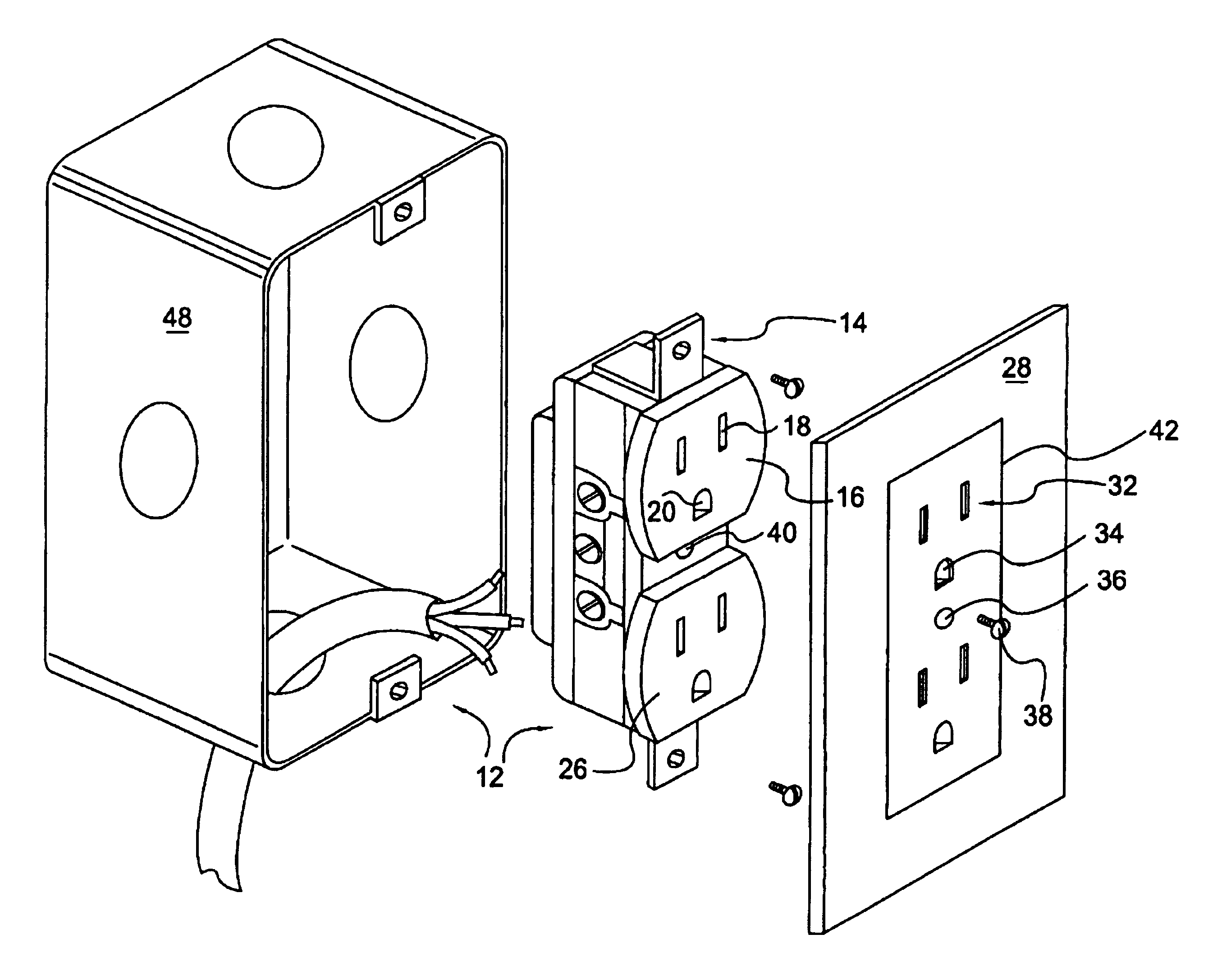 Receptacle-mounted cover plate