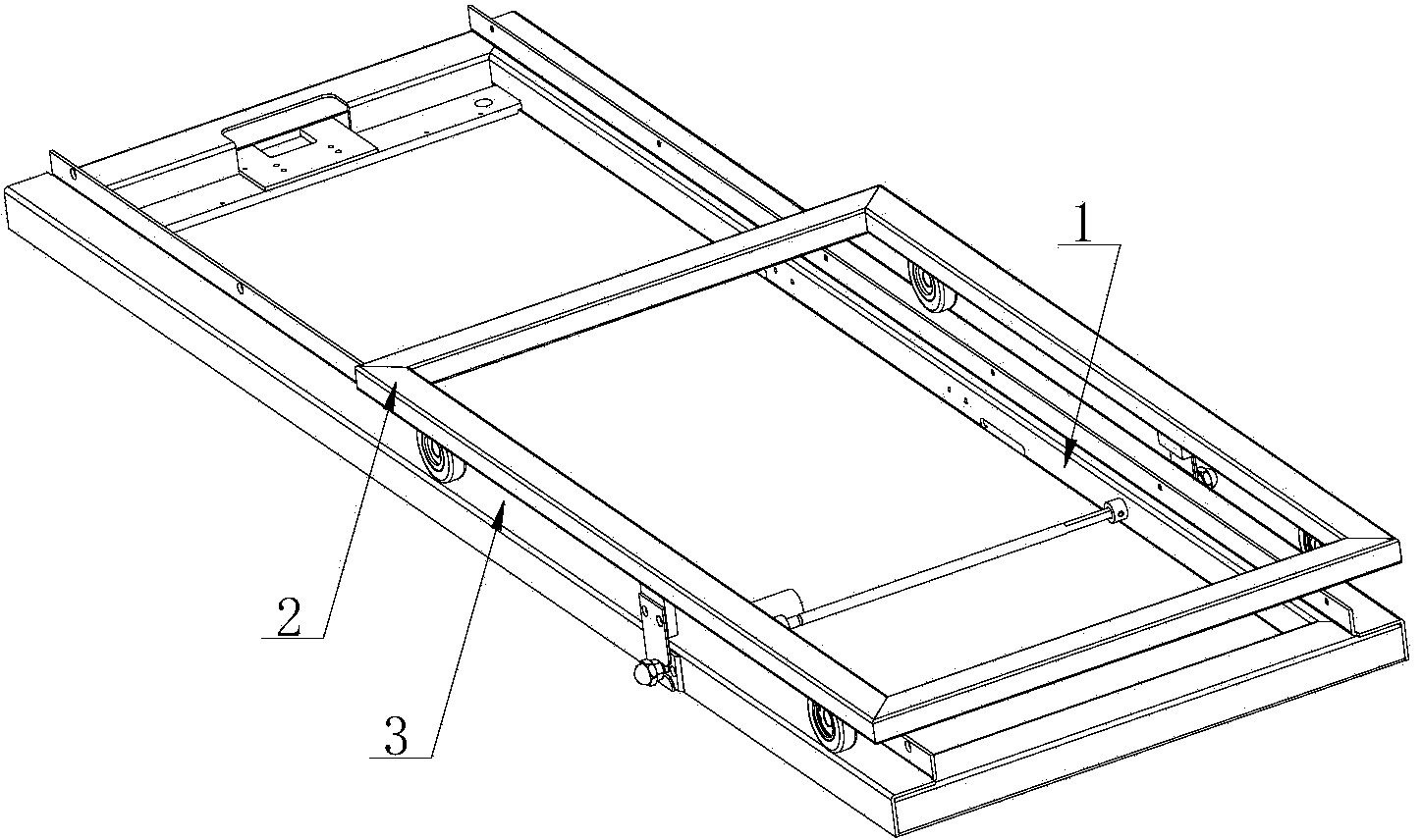 Mobile platform locking device used for vehicle-mounted safety inspection equipment