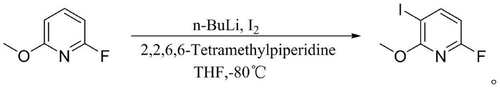 Preparation method of 6-fluoro-3-iodine-2-methoxypyridine