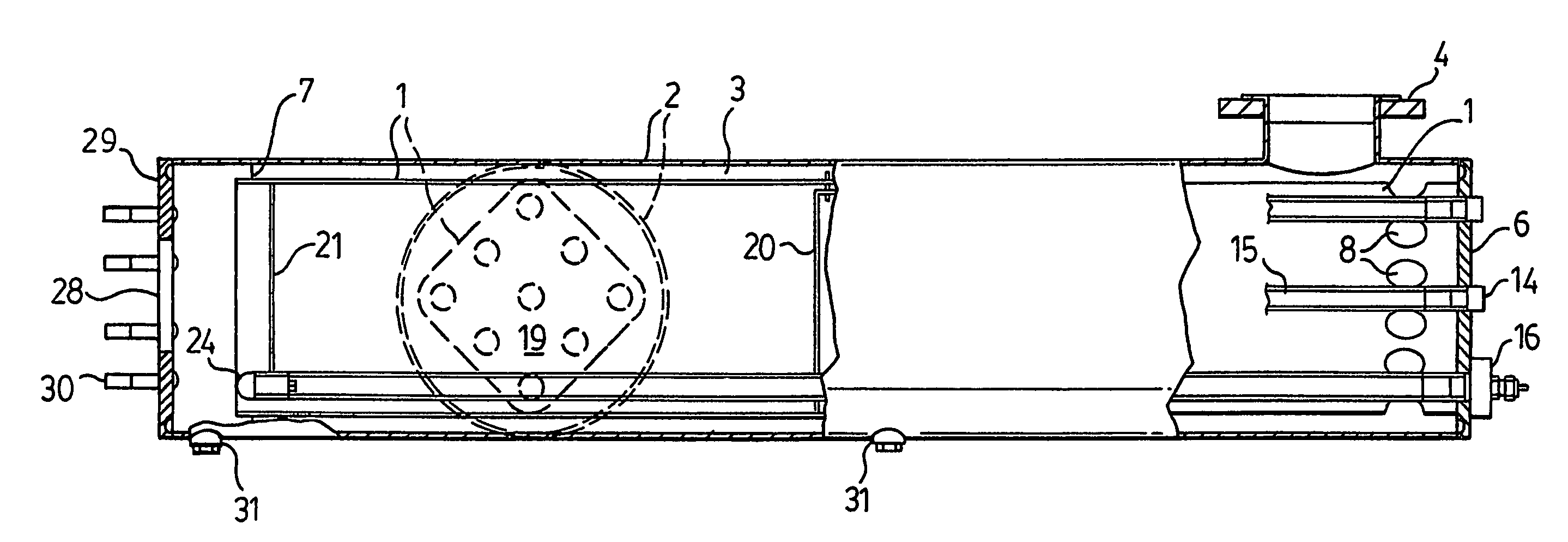Double-walled chamber for ultraviolet radiation treatment of liquids