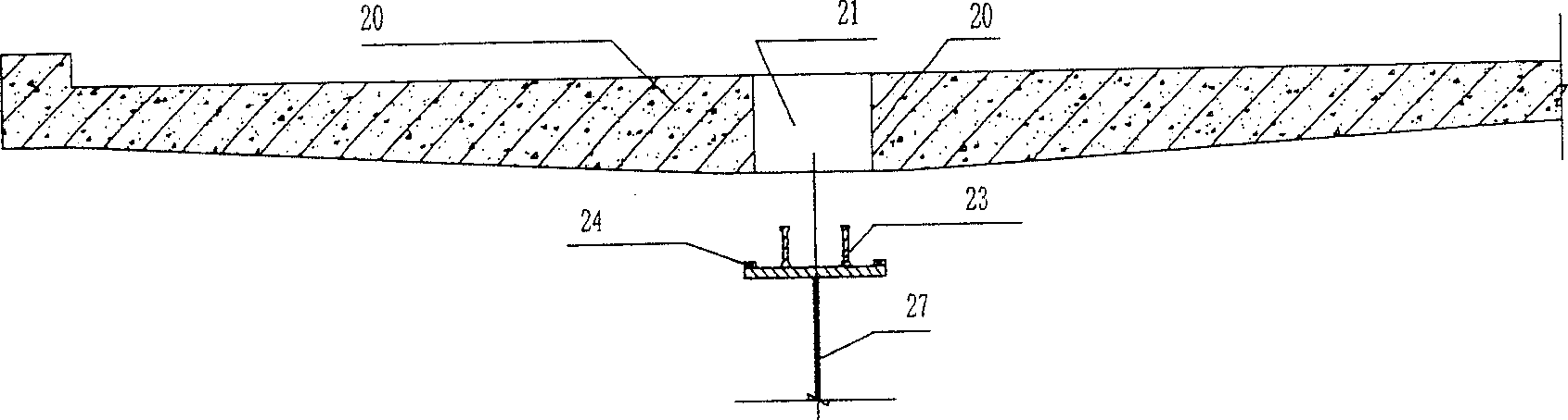 Superposition beam structure for prefabricated bridge surface plate and steel beam close combination