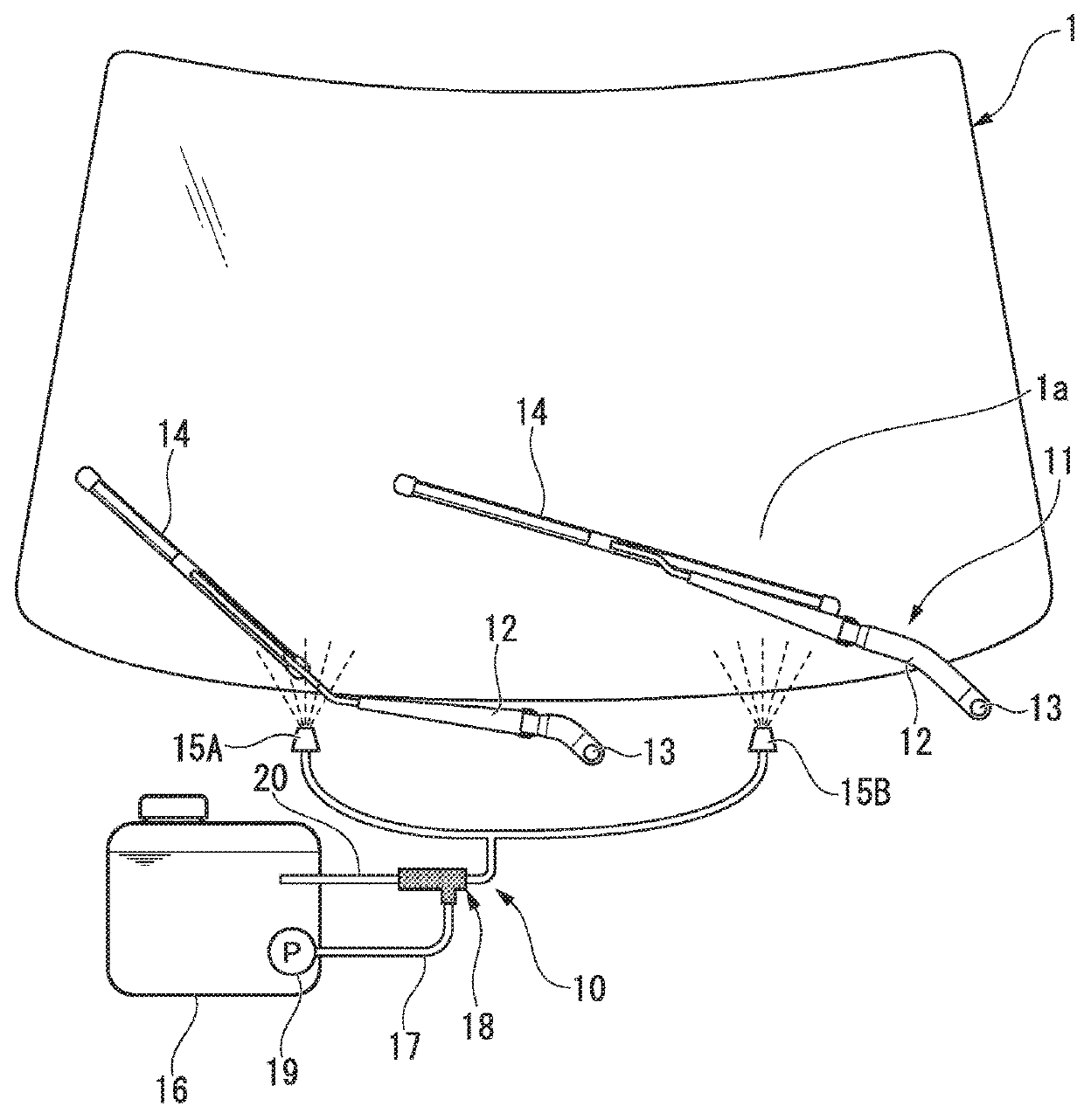 Vehicular washer device