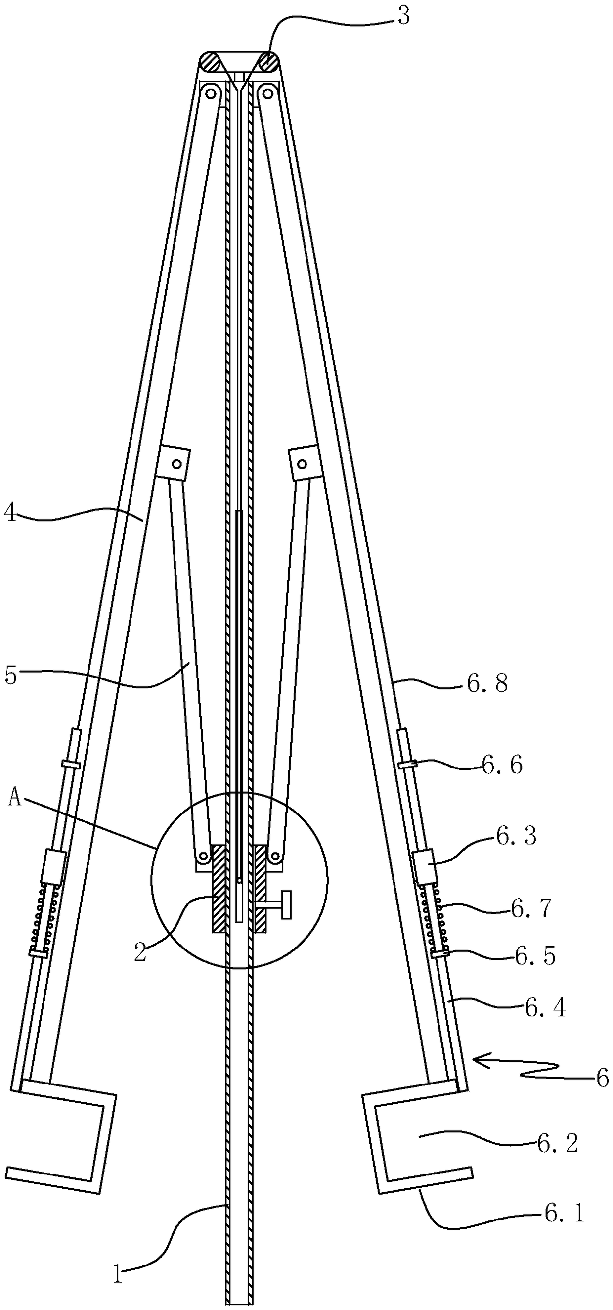 Rotary overhead conductor opening device