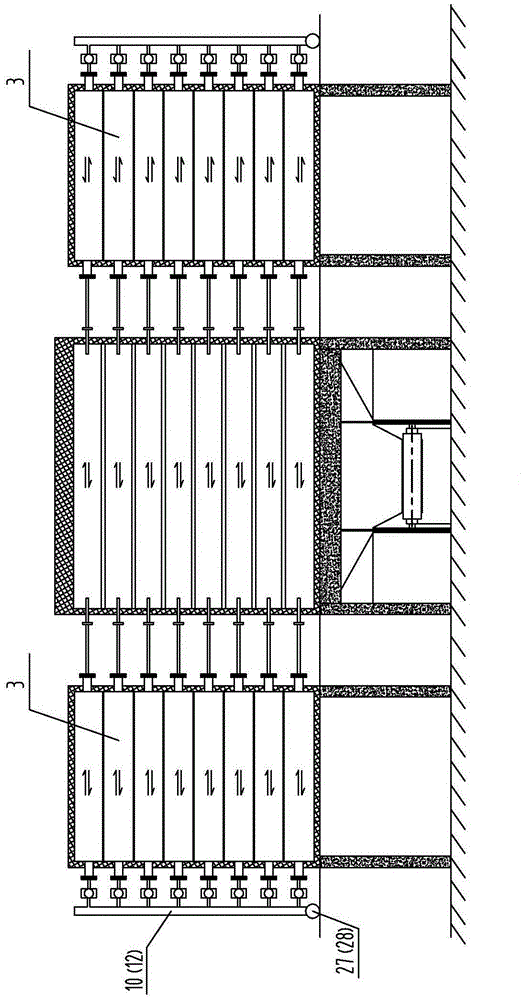 Coke oven capable of horizontally heating in reciprocating manner and vertically extracting coke