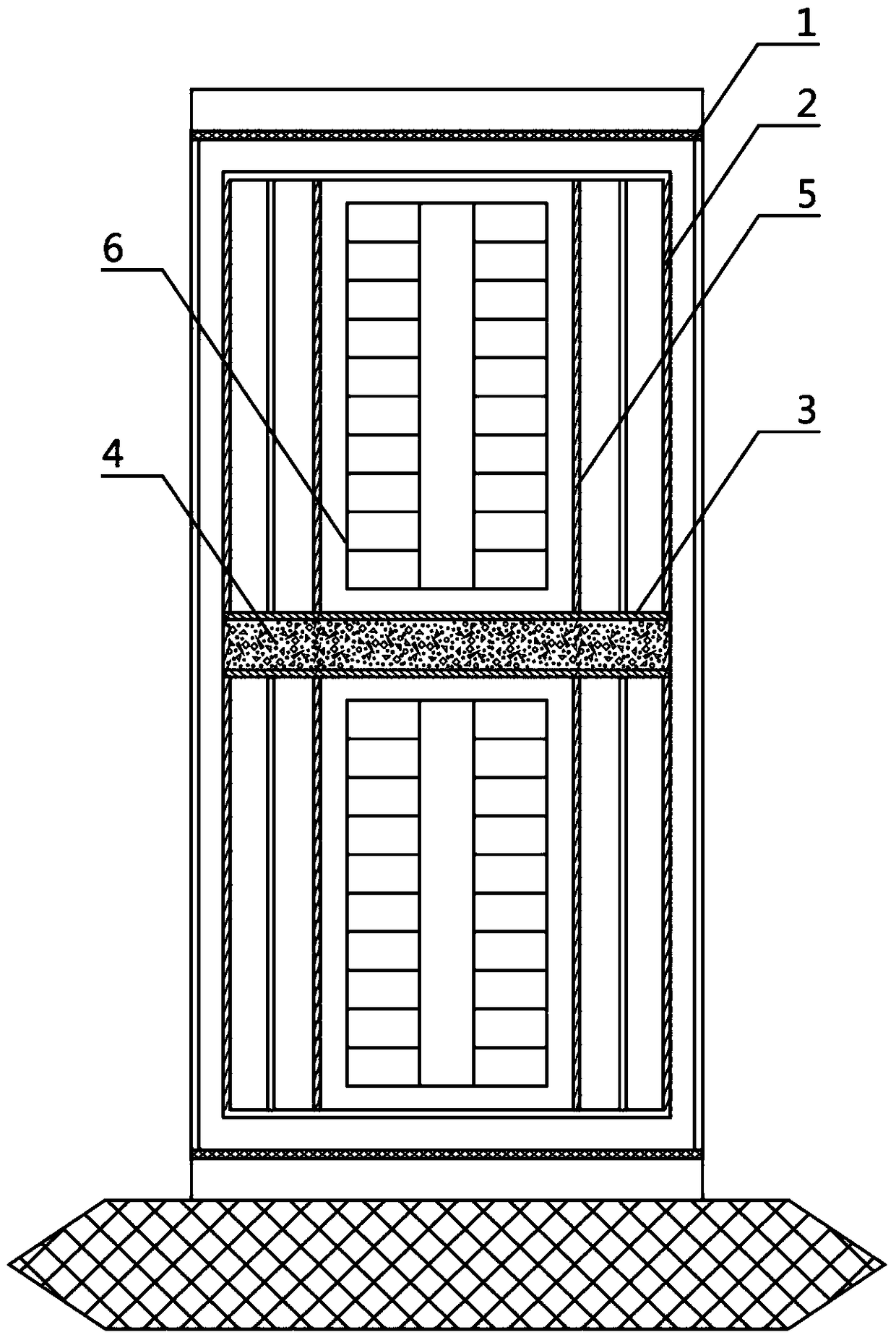 A high-voltage unit stator winding embedding processing tooling