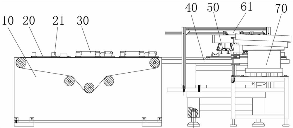 A computer monitor support assembly system and assembly method with circular four-station layout