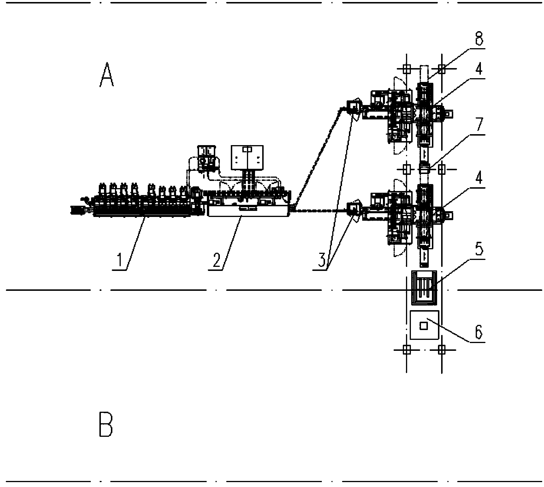 Configuration structure of dedicated hoisting equipment for compact coil of copper wire heavy drawing machine in copper wire workshop