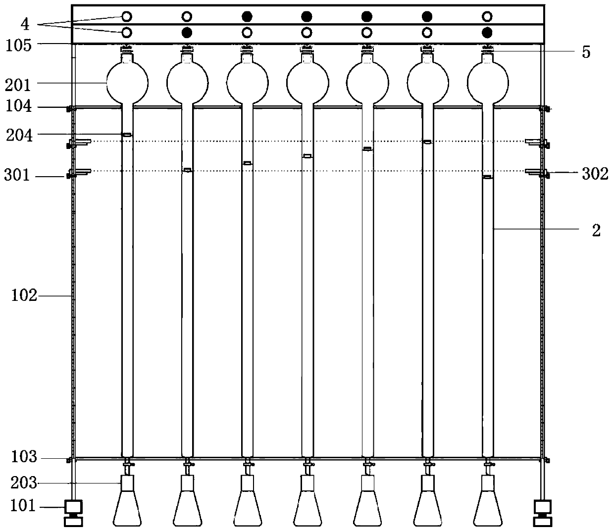 An organic matter family component analysis device with monitoring and early warning functions