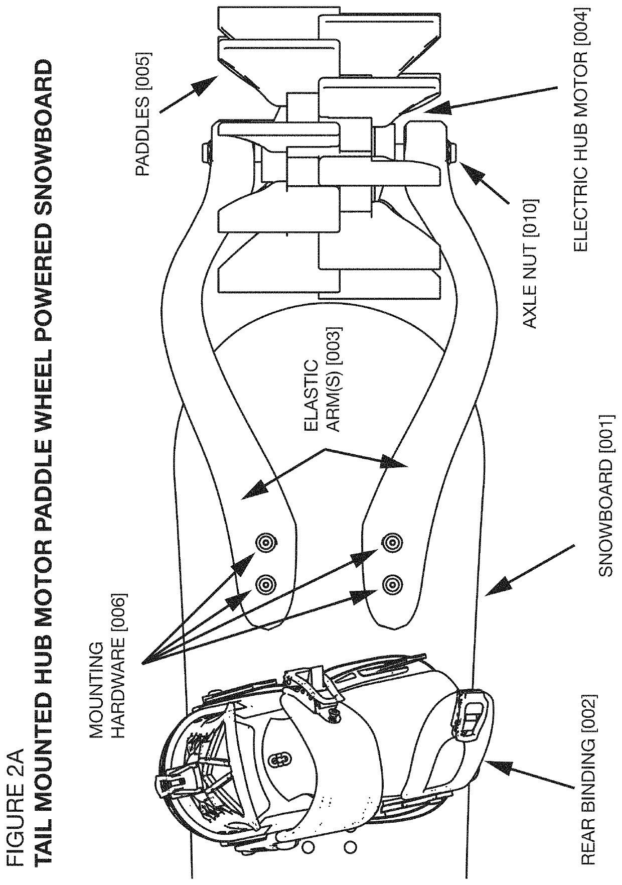 Electric Paddle Wheel Motorized Snowboard