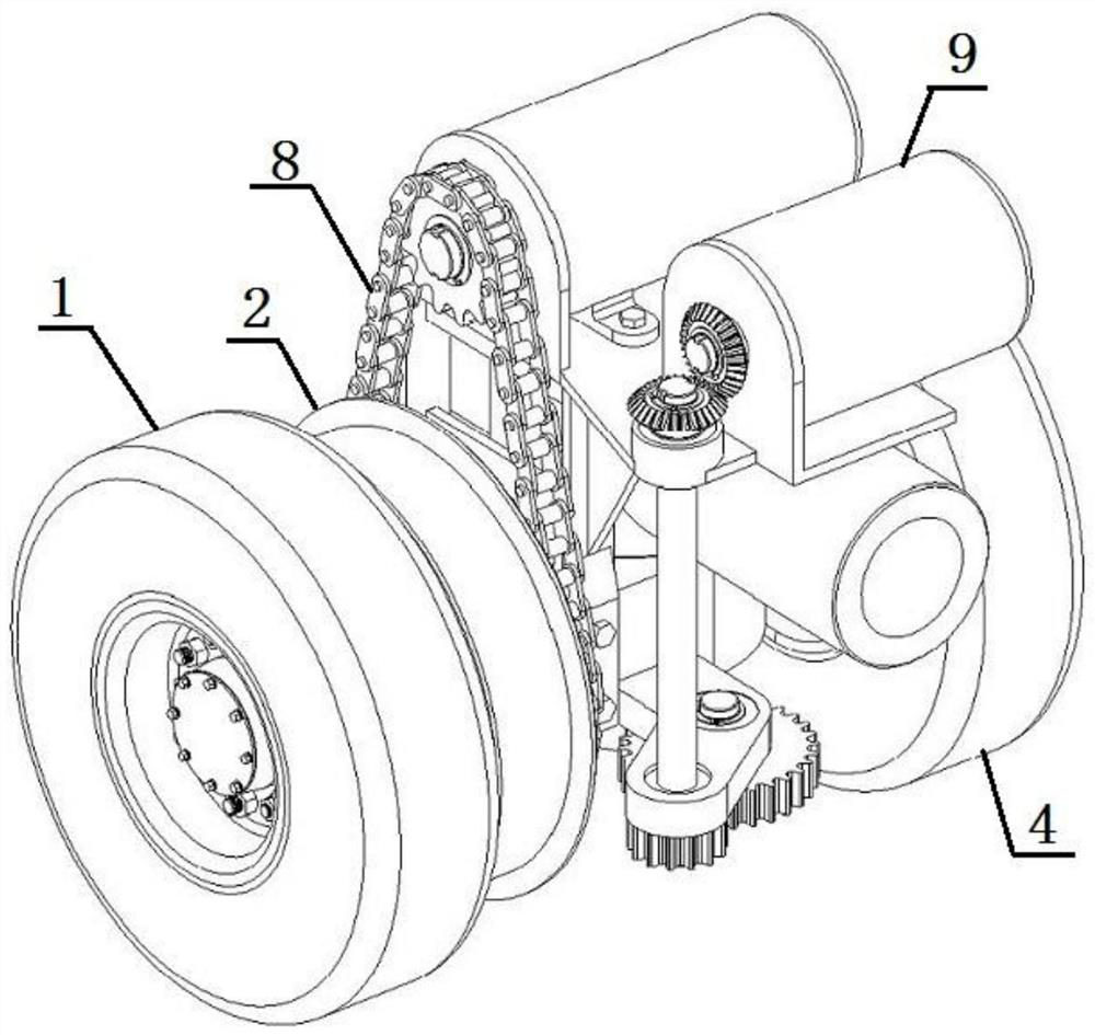 Composite wheel for construction vehicle
