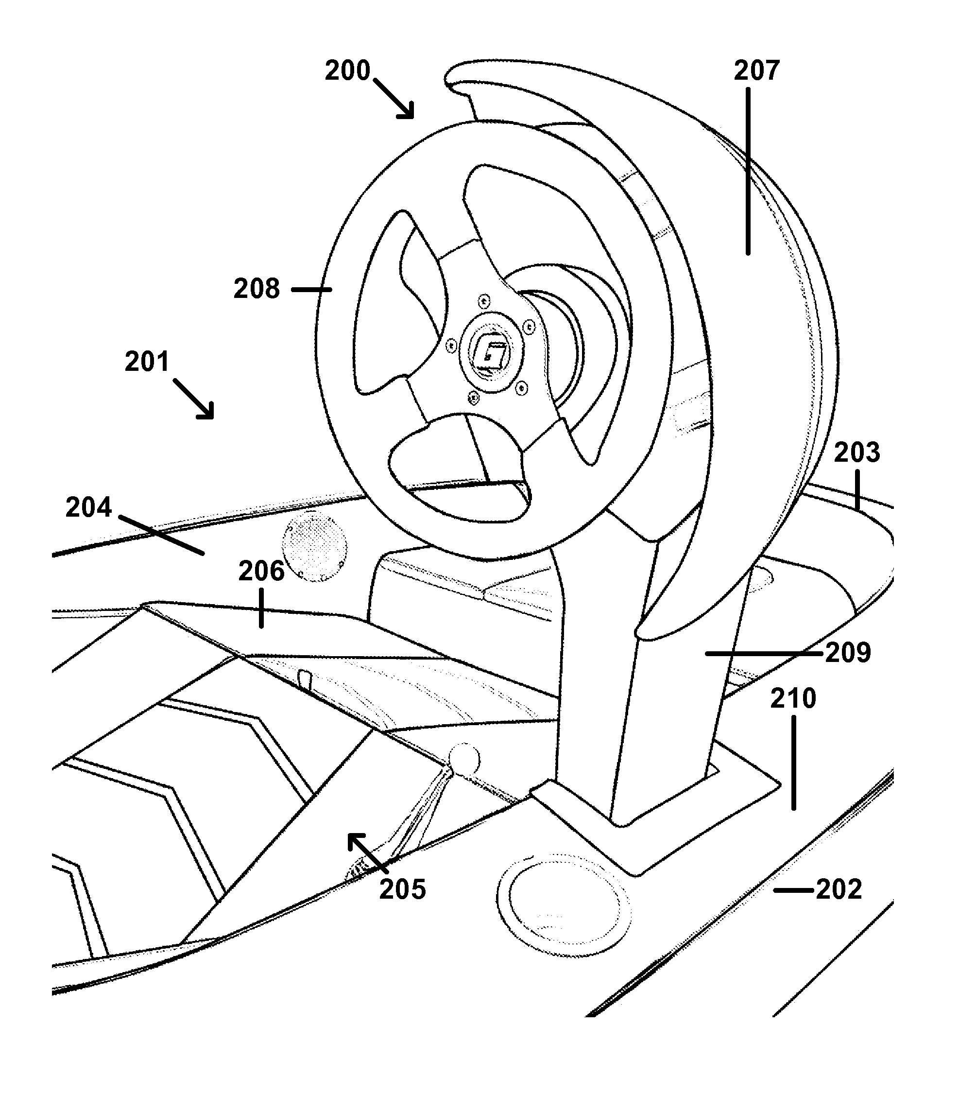 Swing Away Helm for Watercraft