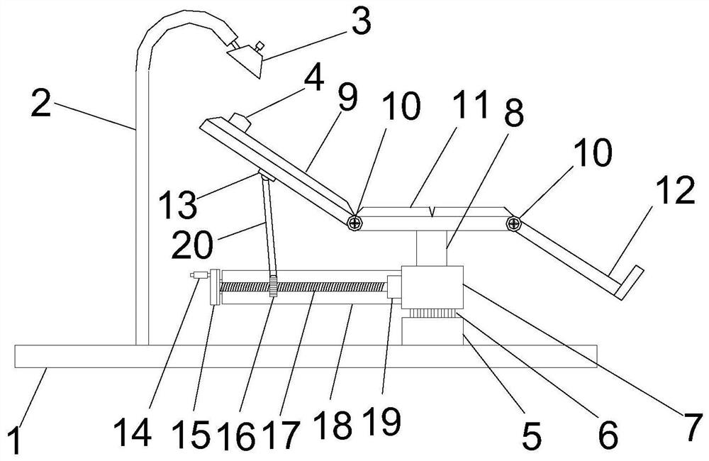 An adjustable ENT examination device