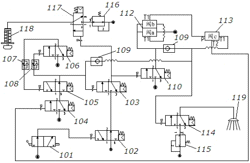 Pneumatic-controlled pneumatic cardiopulmonary resuscitator, pressing-breathing automatic switching system and method thereof