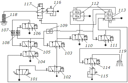 Pneumatic-controlled pneumatic cardiopulmonary resuscitator, pressing-breathing automatic switching system and method thereof